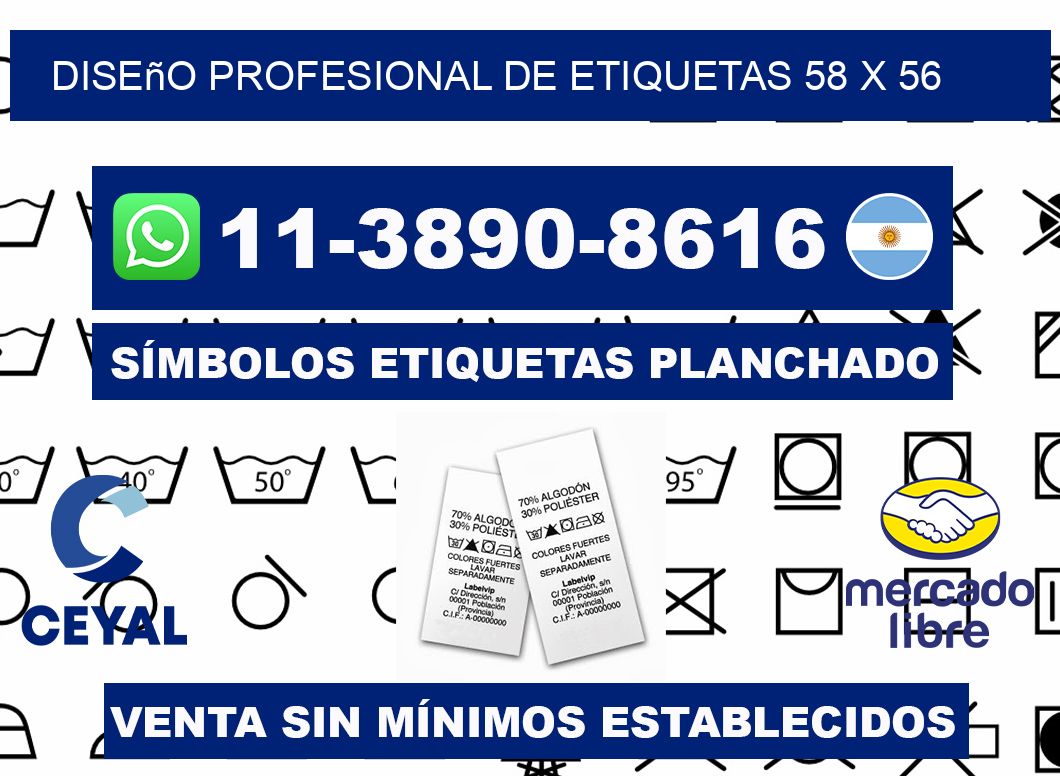 diseño profesional de etiquetas 58 x 56
