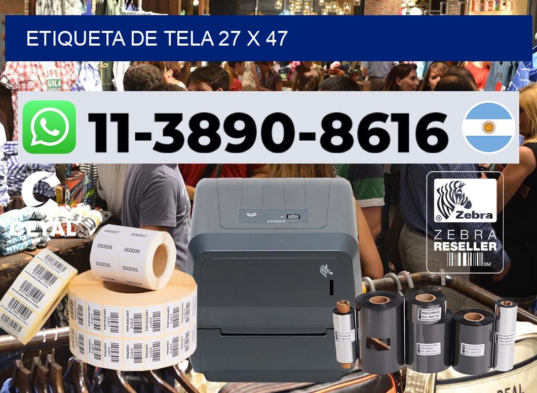 etiqueta de tela 27 x 47