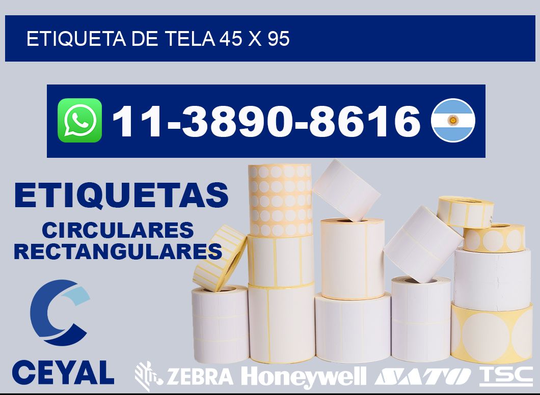 etiqueta de tela 45 x 95