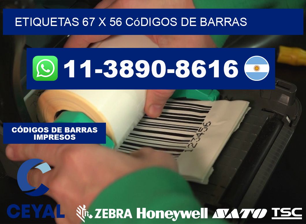 etiquetas 67 x 56 códigos de barras