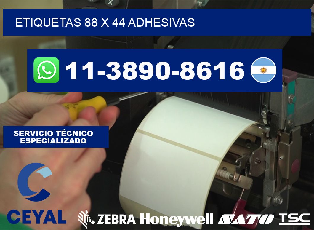 etiquetas 88 x 44 adhesivas