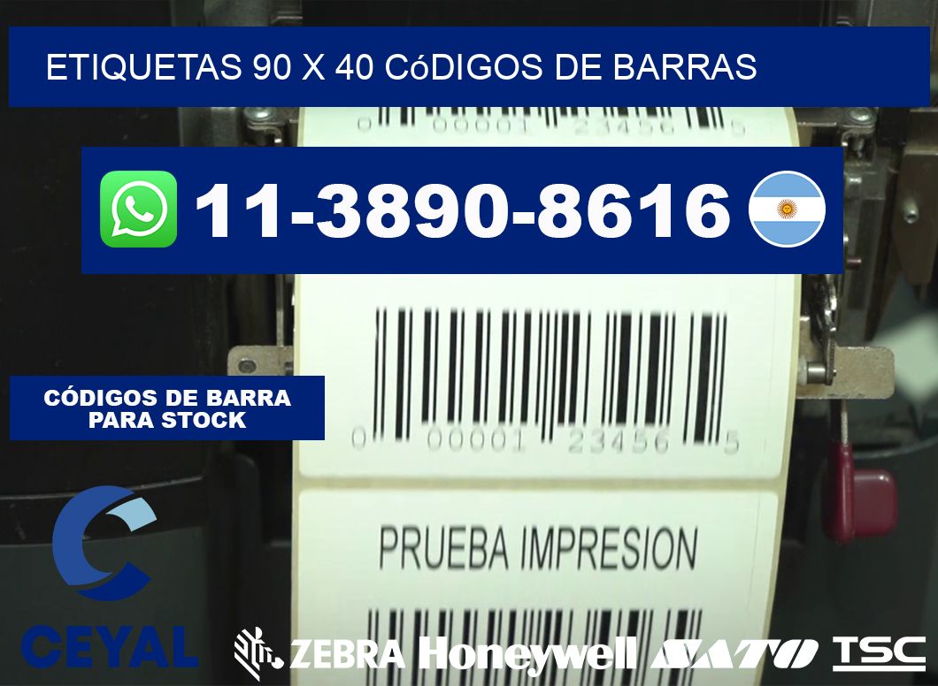 etiquetas 90 x 40 códigos de barras