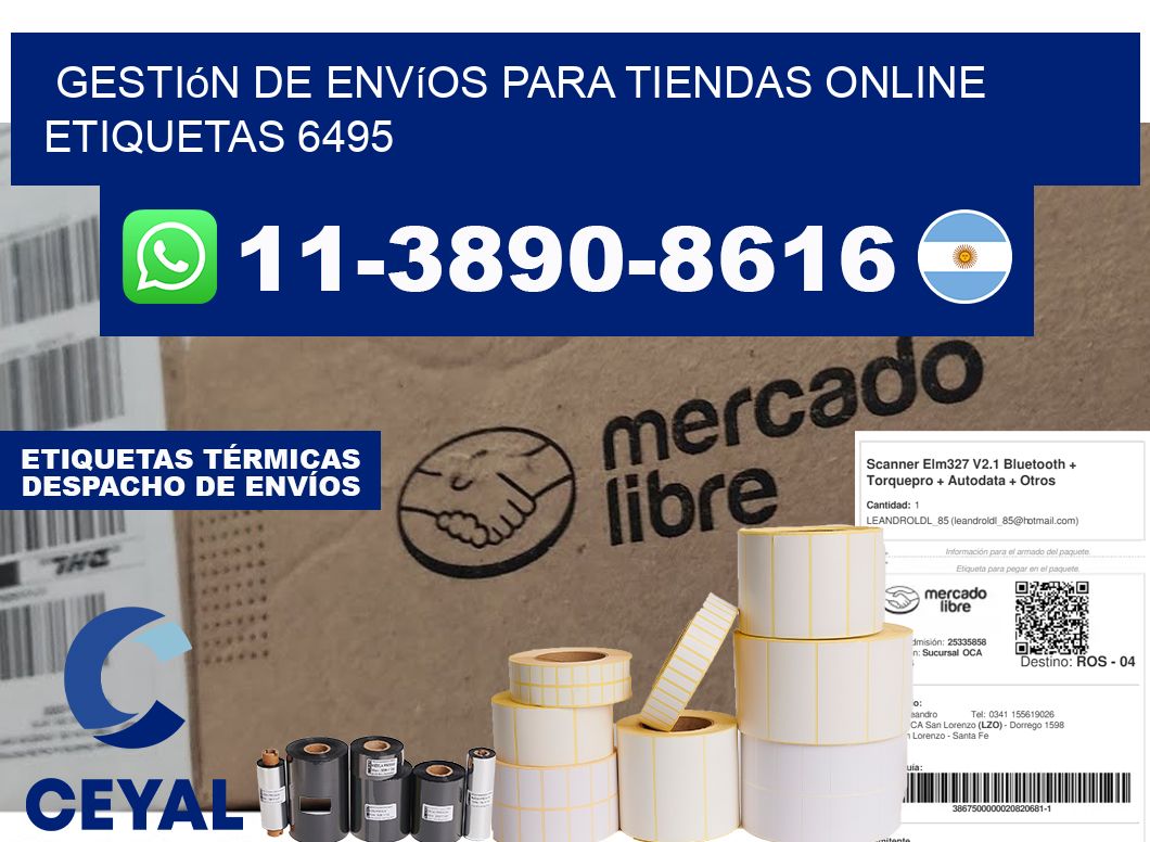 Gestión de envíos para tiendas online  etiquetas 6495