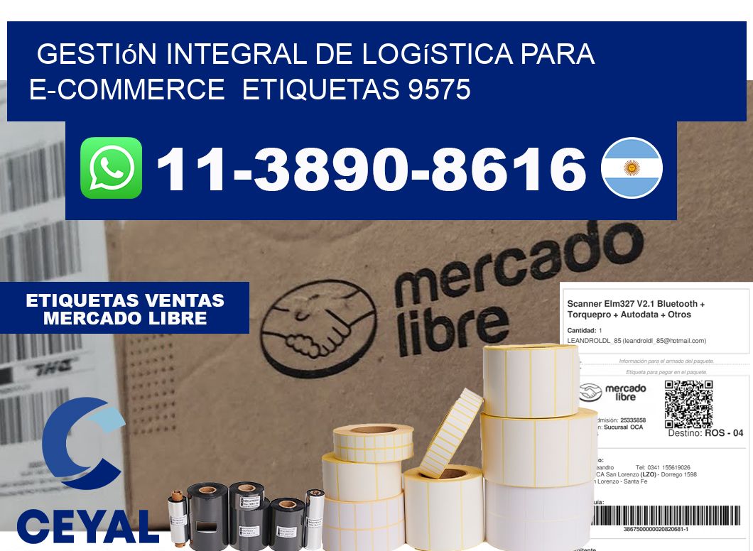 Gestión integral de logística para e-commerce  etiquetas 9575