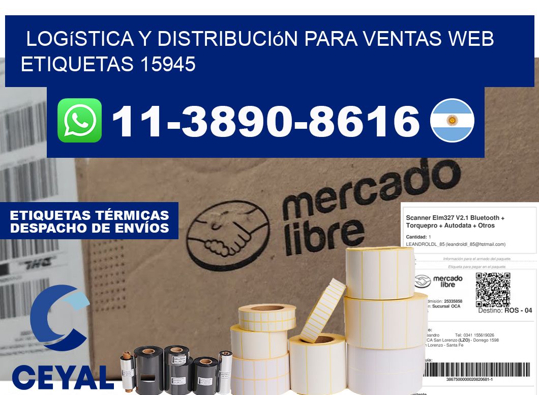 Logística y distribución para ventas web  etiquetas 15945