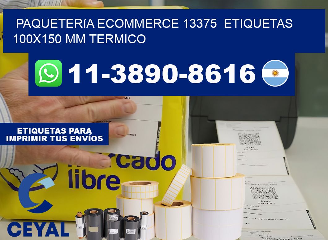 Paquetería eCommerce 13375  etiquetas 100×150 mm termico
