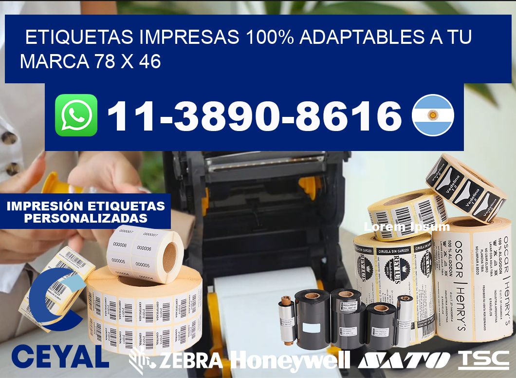 etiquetas impresas 100% adaptables a tu marca 78 x 46