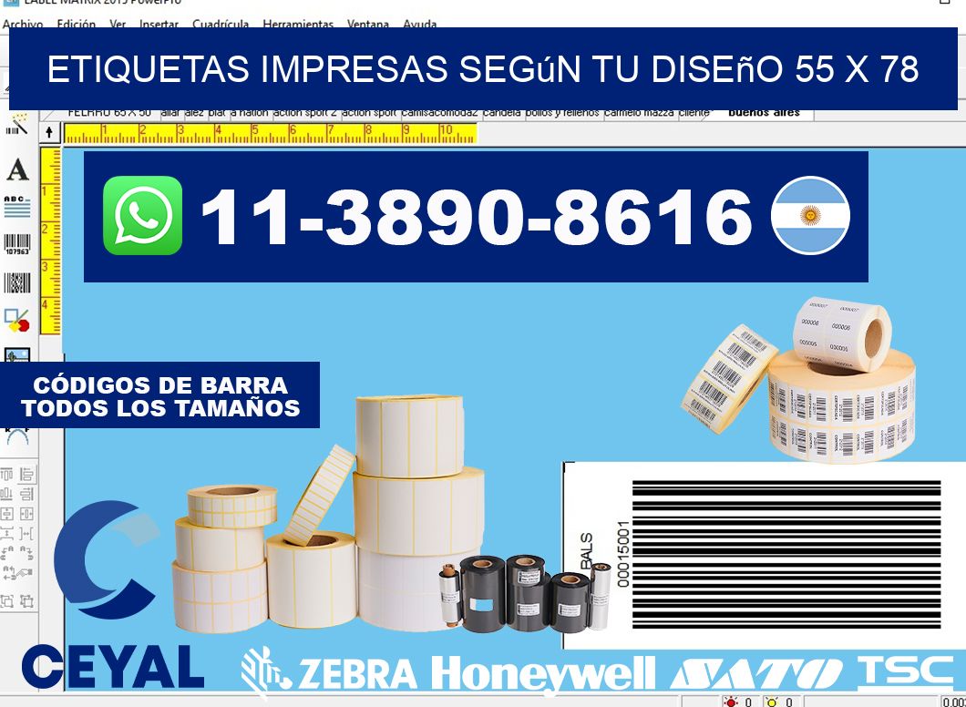 etiquetas impresas según tu diseño 55 x 78
