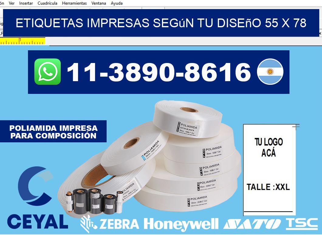 etiquetas impresas según tu diseño 55 x 78