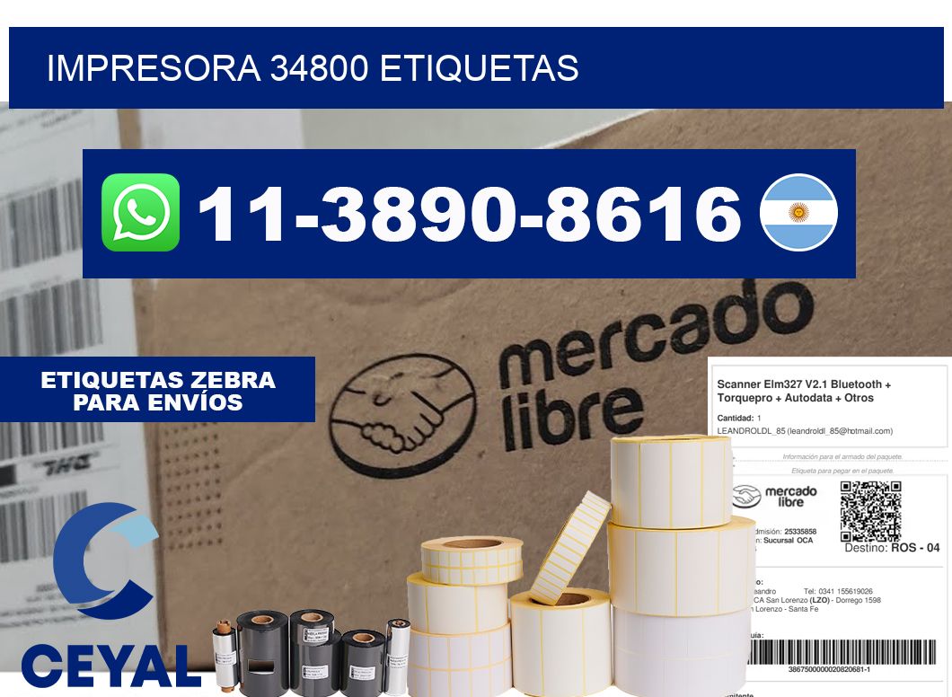 impresora 34800 etiquetas