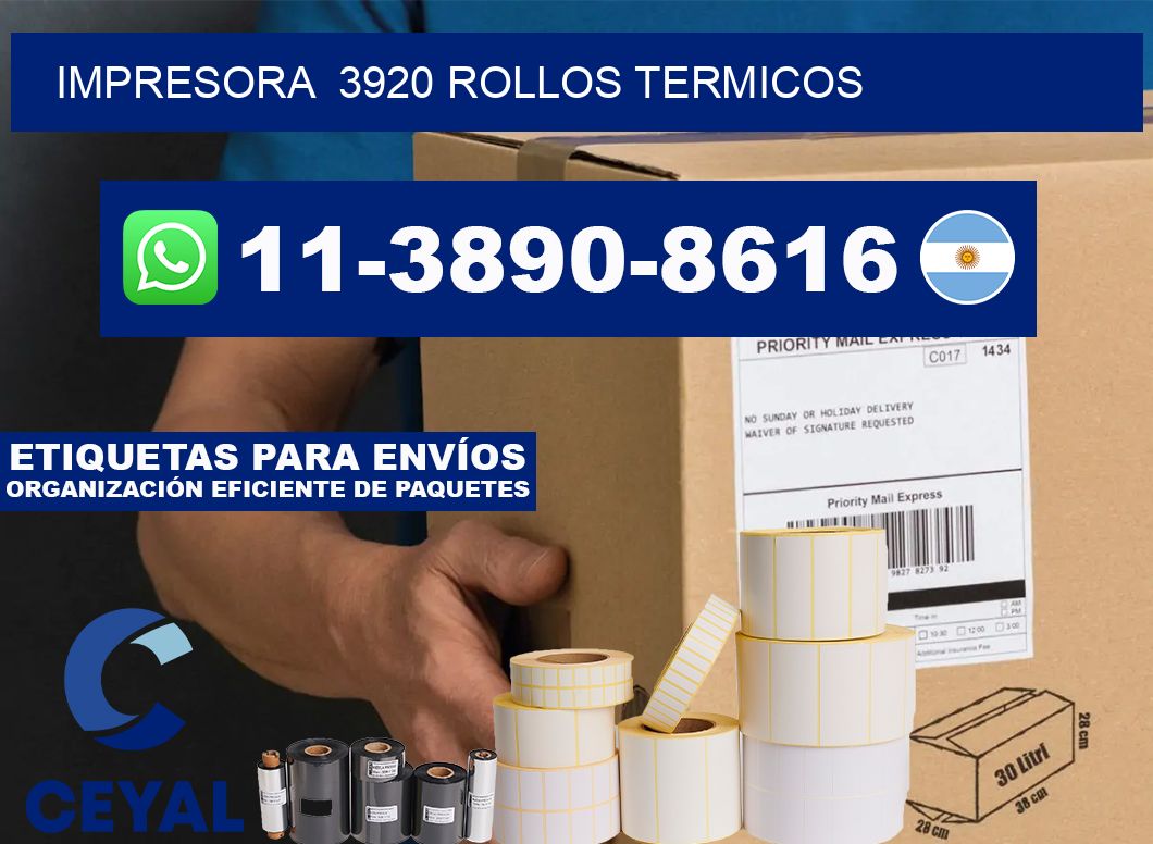 impresora  3920 rollos termicos
