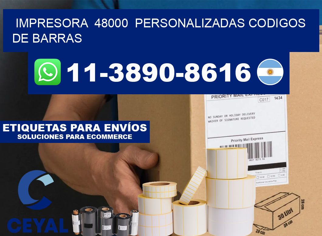 impresora 48000 personalizadas codigos de barras