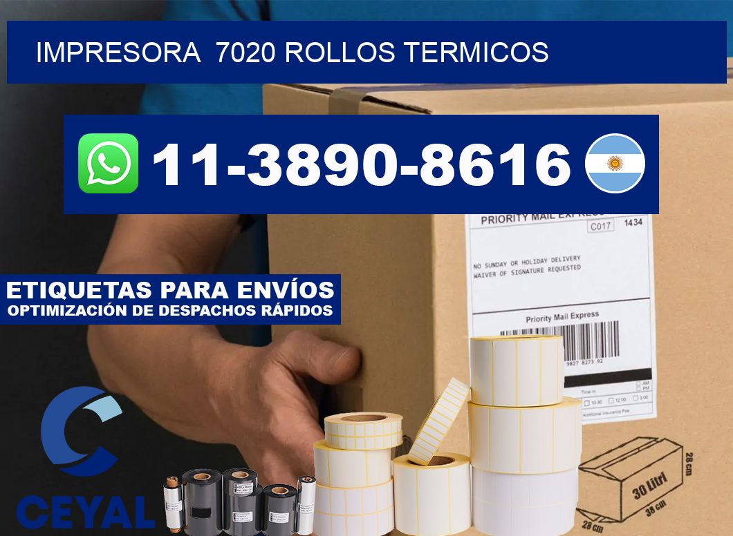 impresora  7020 rollos termicos