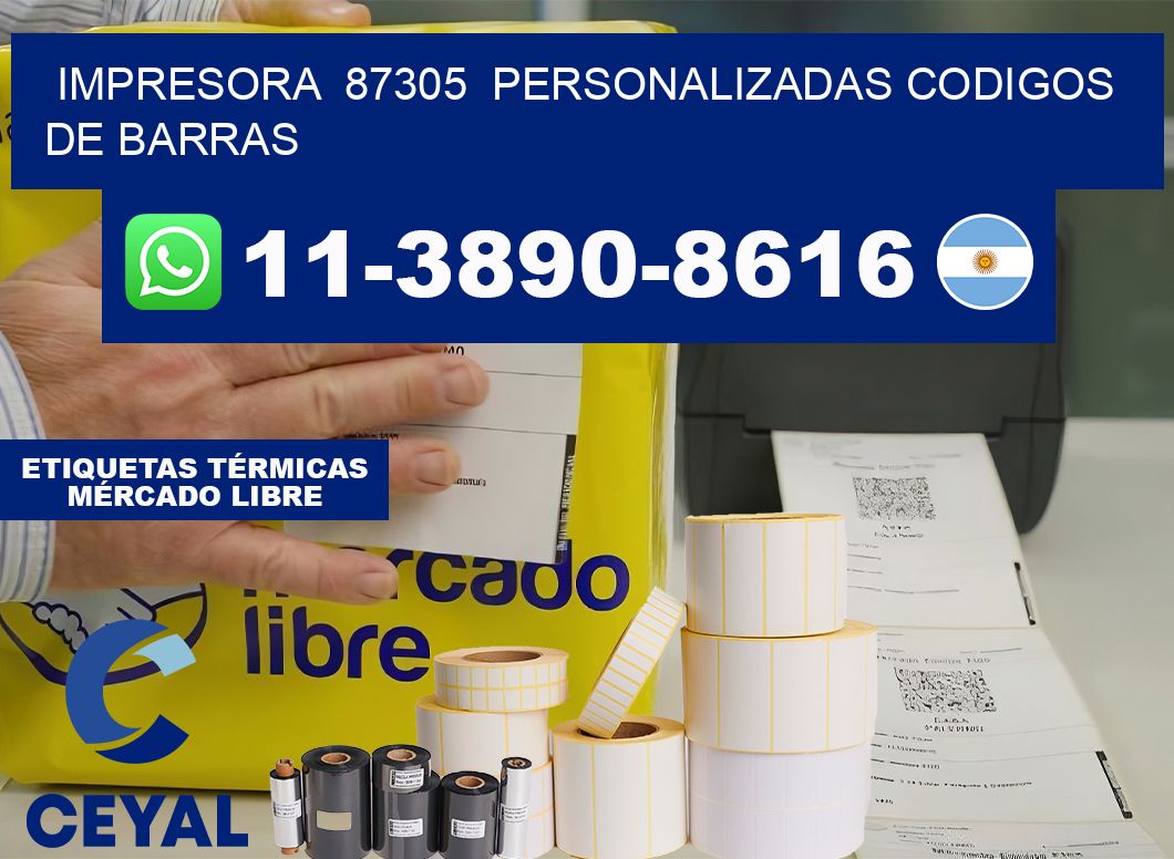 impresora  87305  personalizadas codigos de barras