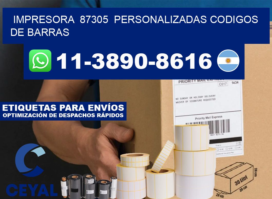 impresora  87305  personalizadas codigos de barras