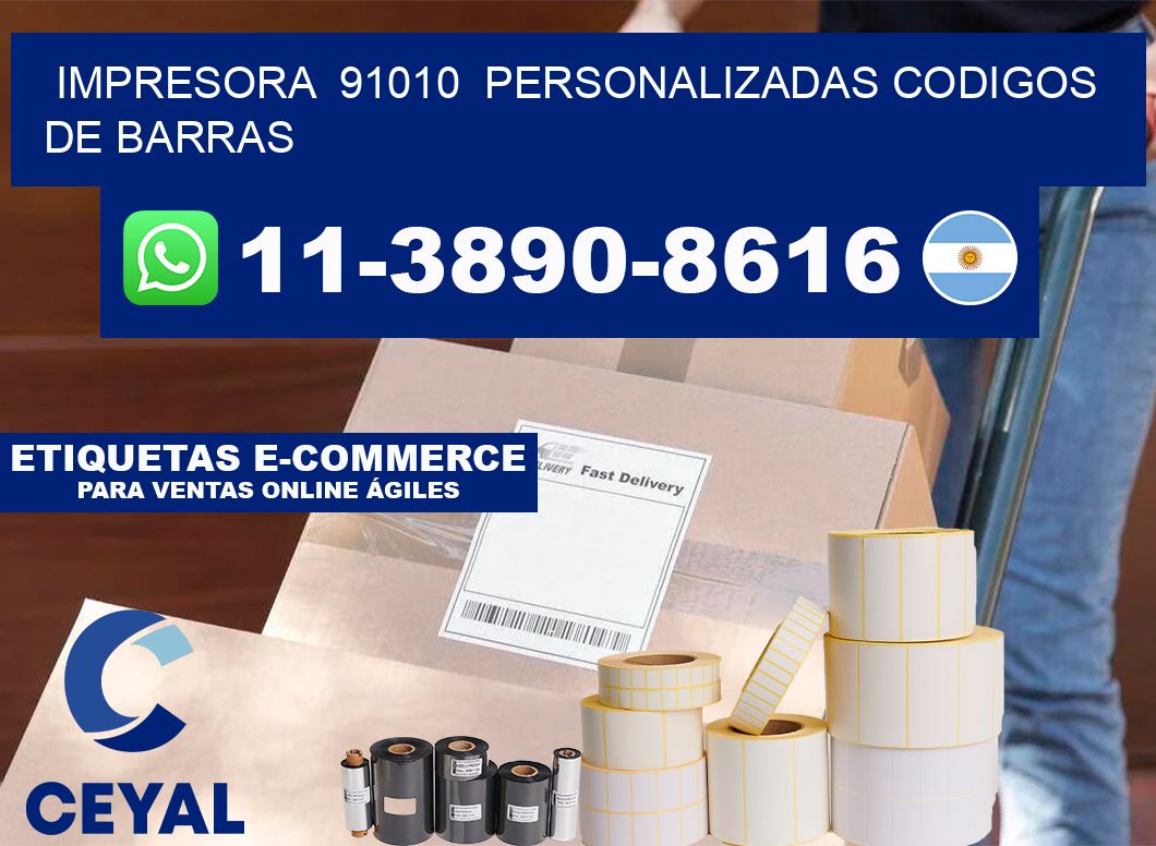 impresora  91010  personalizadas codigos de barras