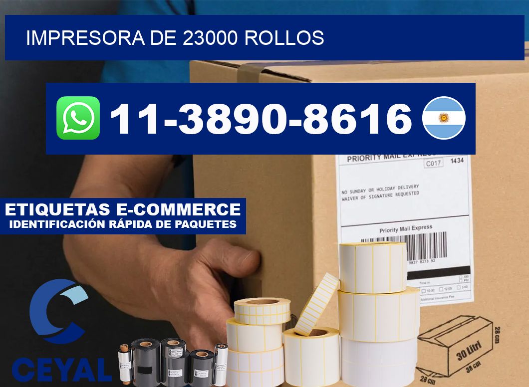 impresora de 23000 rollos
