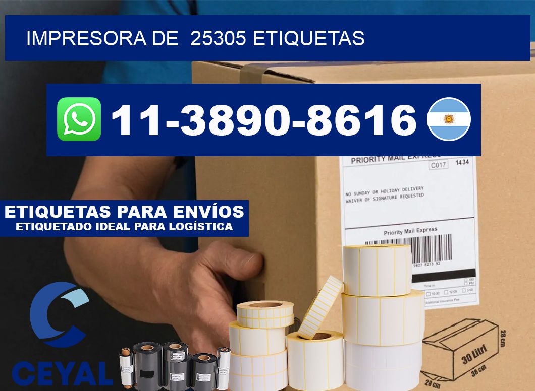 impresora de  25305 etiquetas