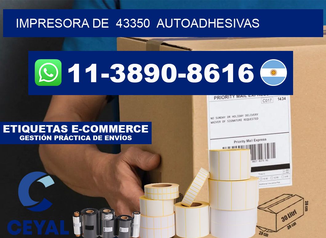 impresora de  43350  autoadhesivas