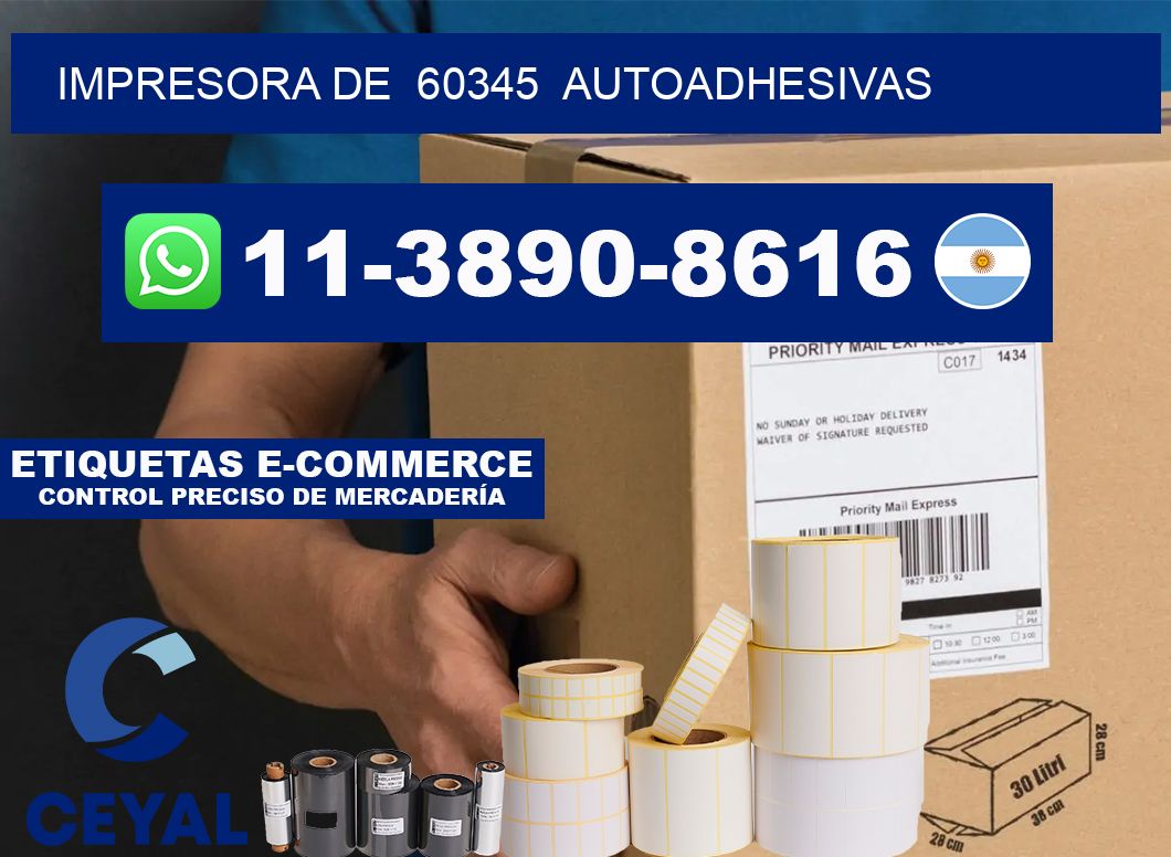 impresora de  60345  autoadhesivas