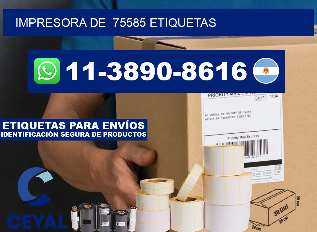 impresora de  75585 etiquetas