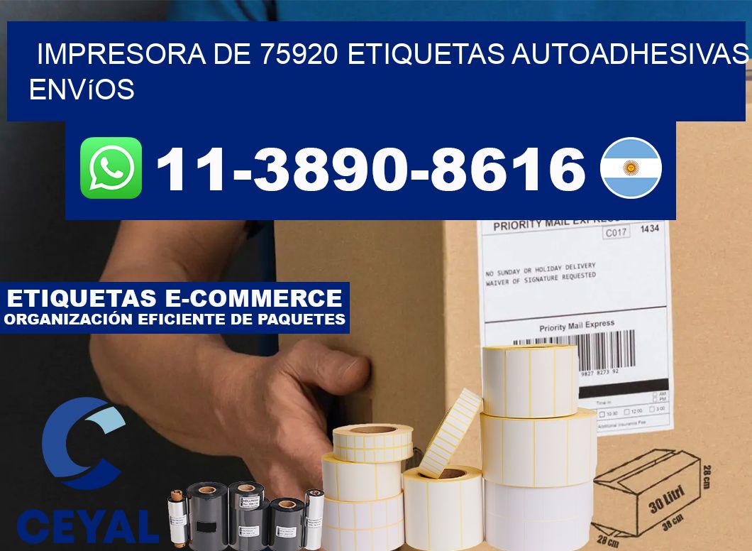 impresora de 75920 etiquetas autoadhesivas envíos