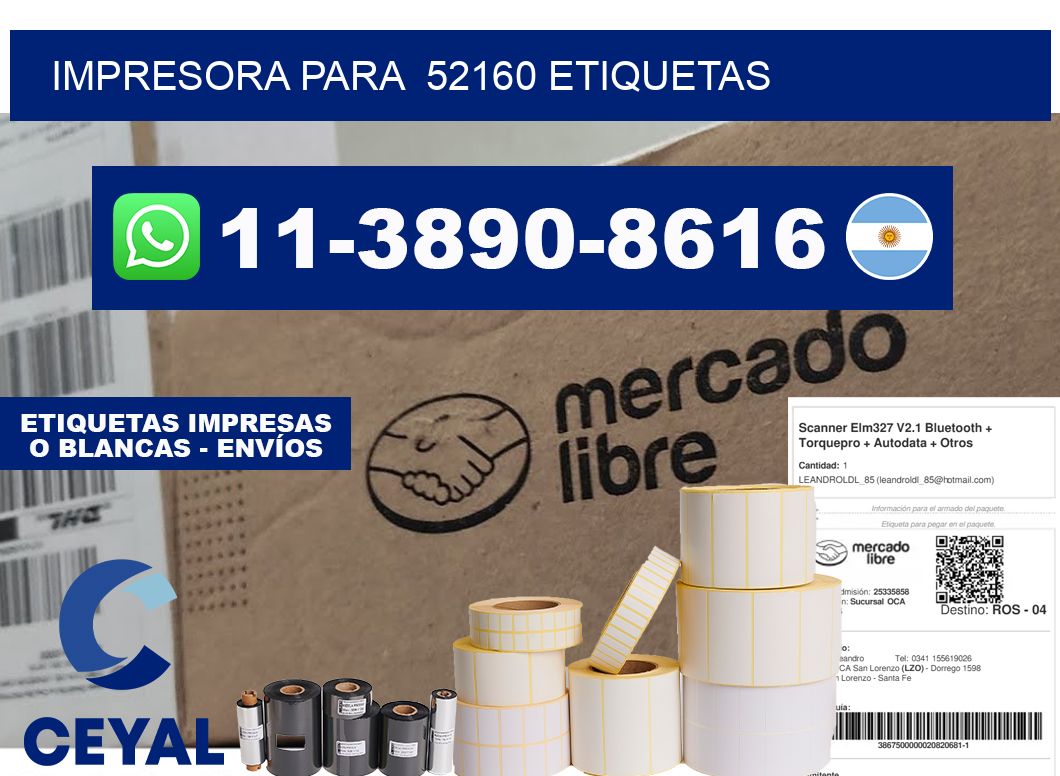impresora para 52160 etiquetas