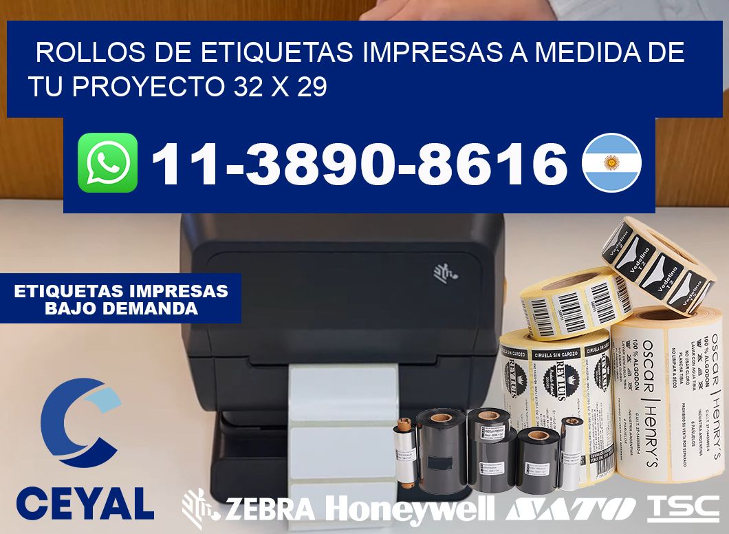 rollos de etiquetas impresas a medida de tu proyecto 32 x 29