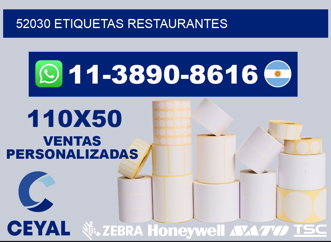 52030 etiquetas restaurantes