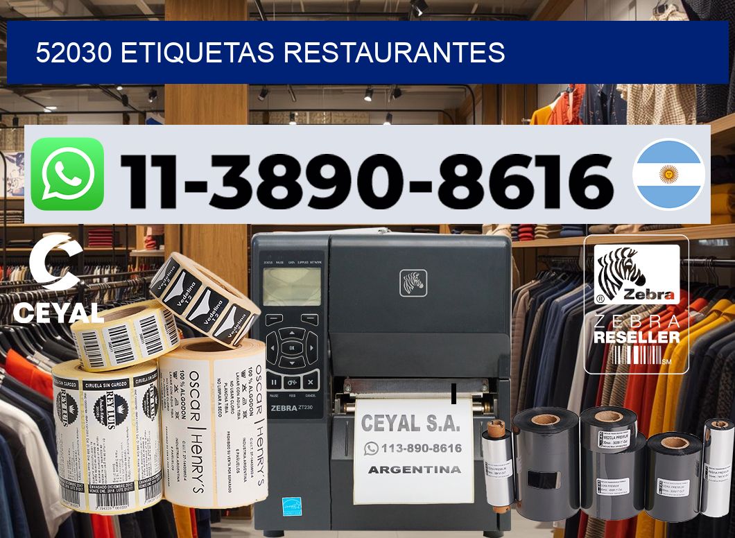 52030 etiquetas restaurantes