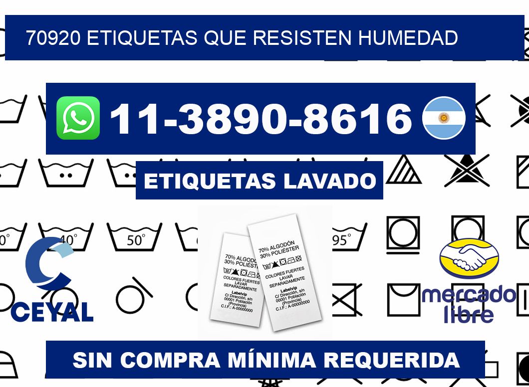 70920 etiquetas que resisten humedad