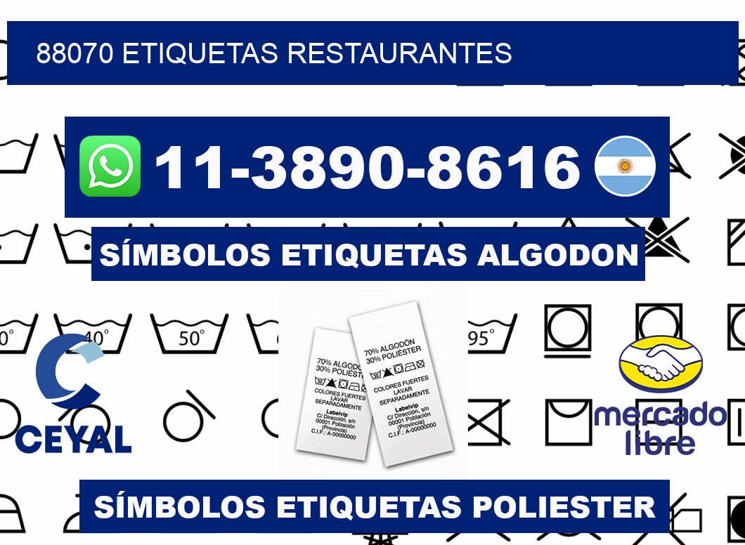88070 etiquetas restaurantes