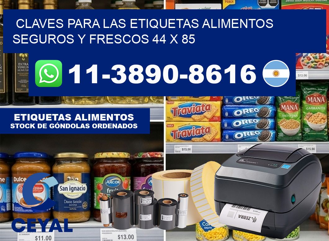 Claves para las etiquetas alimentos seguros y frescos 44 x 85