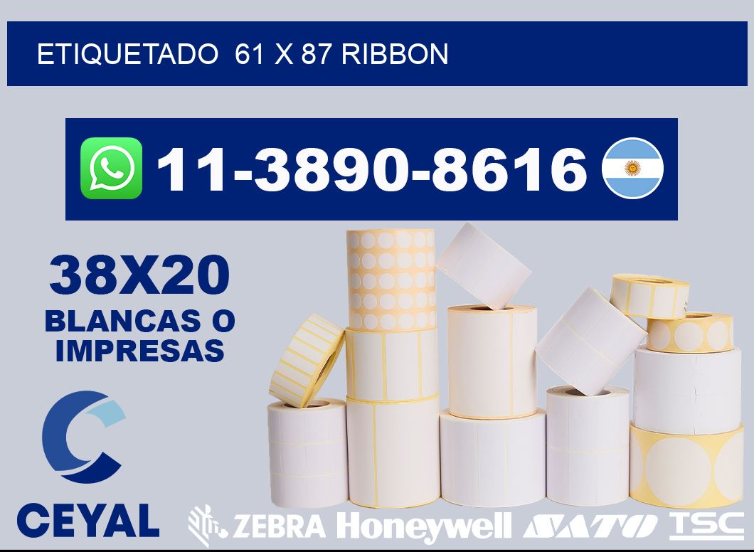 Etiquetado  61 x 87 ribbon
