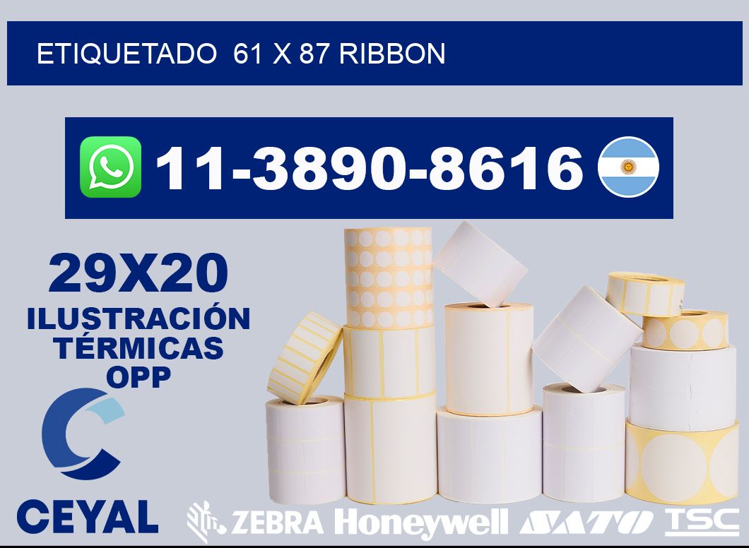 Etiquetado  61 x 87 ribbon