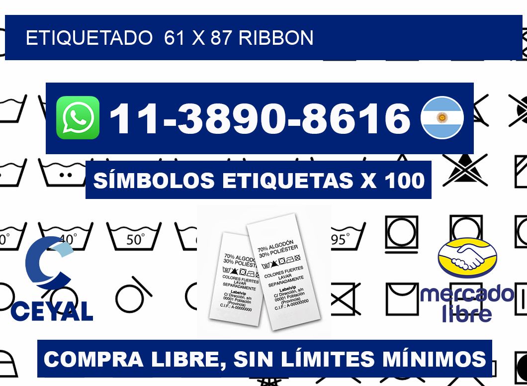 Etiquetado  61 x 87 ribbon