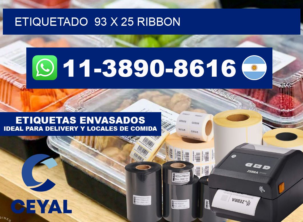 Etiquetado  93 x 25 ribbon