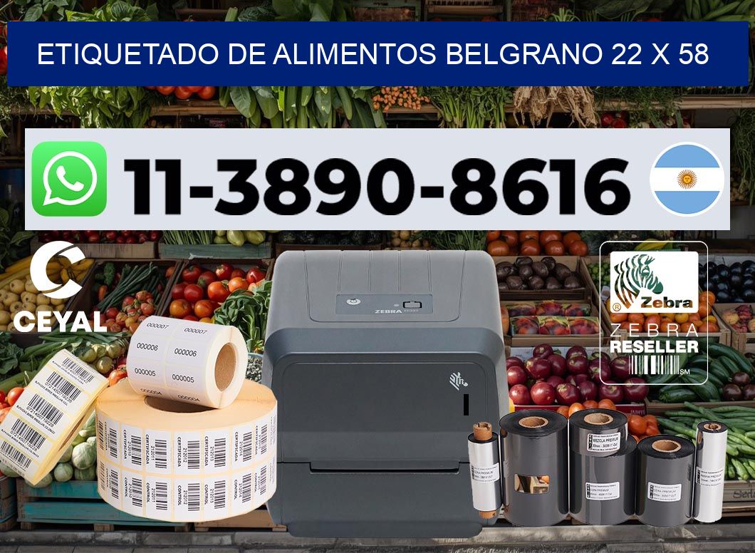 Etiquetado de alimentos belgrano 22 x 58