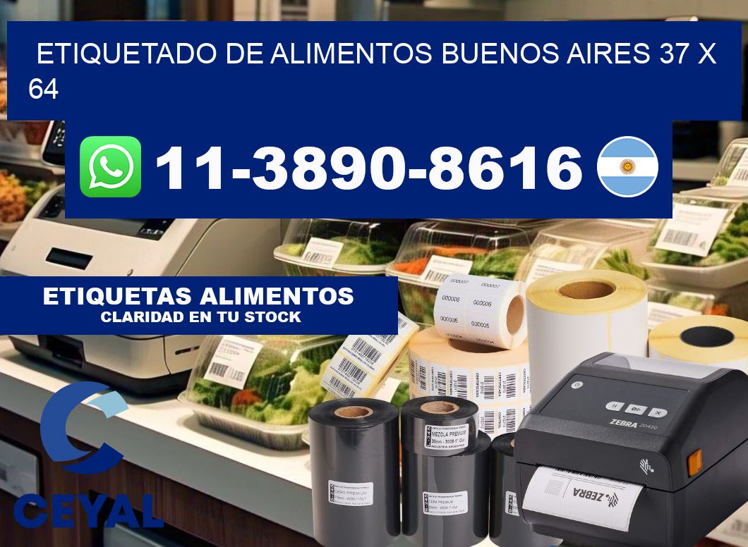 Etiquetado de alimentos buenos aires 37 x 64