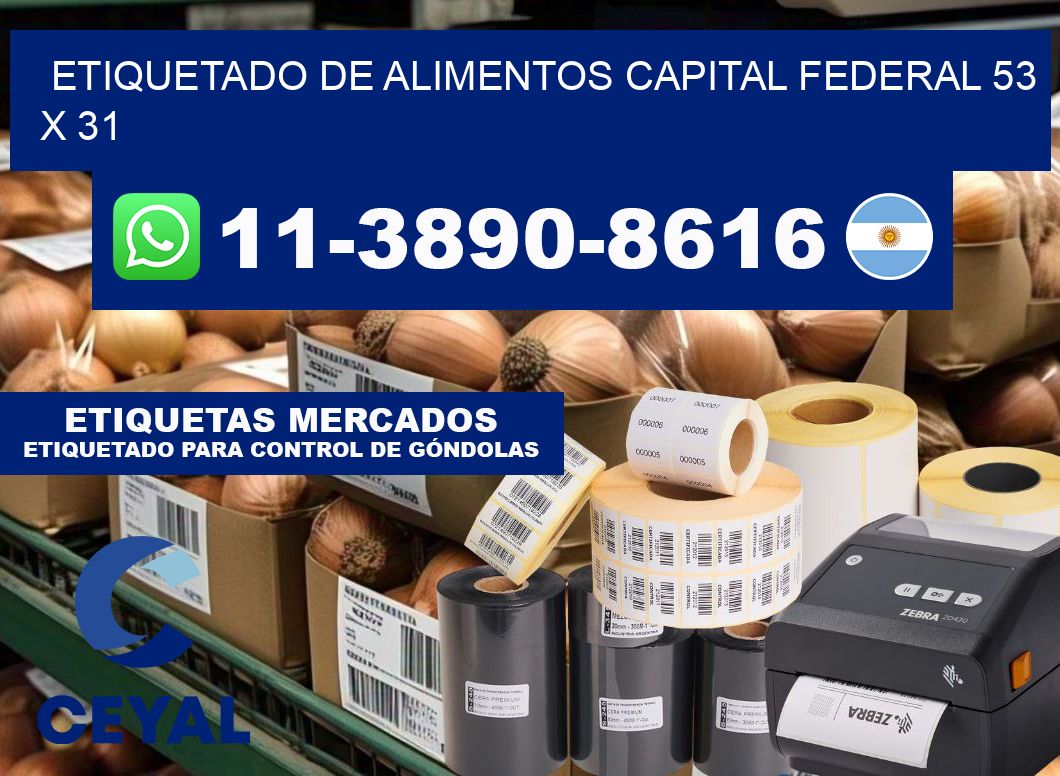 Etiquetado de alimentos capital federal 53 x 31