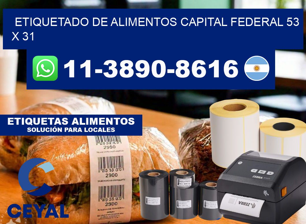 Etiquetado de alimentos capital federal 53 x 31