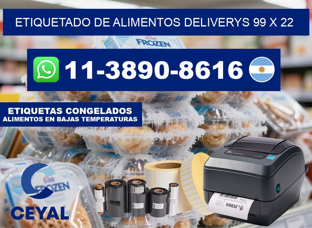 Etiquetado de alimentos deliverys 99 x 22