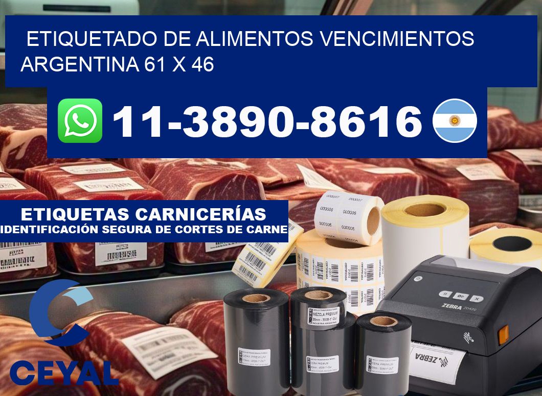 Etiquetado de alimentos vencimientos Argentina 61 x 46