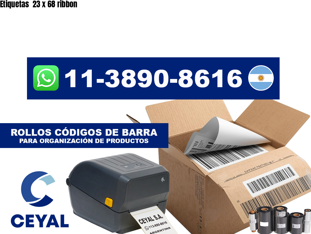 Etiquetas  23 x 68 ribbon