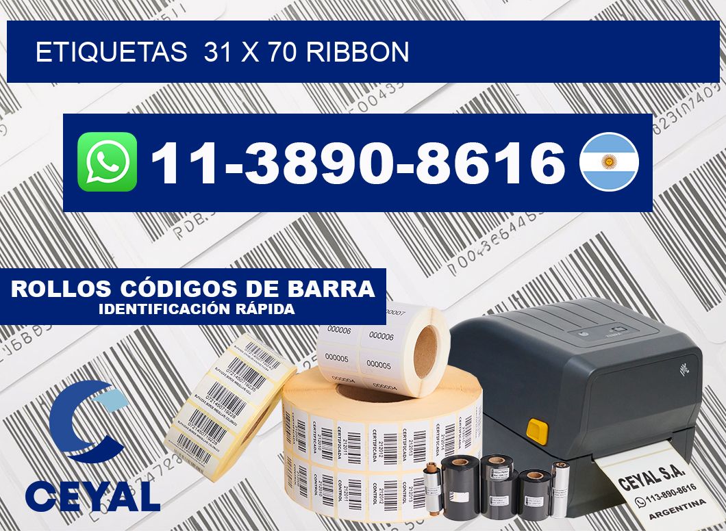 Etiquetas  31 x 70 ribbon