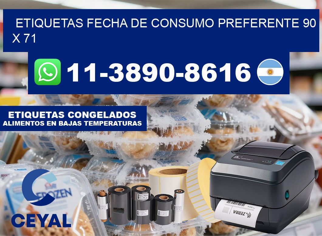 Etiquetas Fecha de consumo preferente 90 x 71