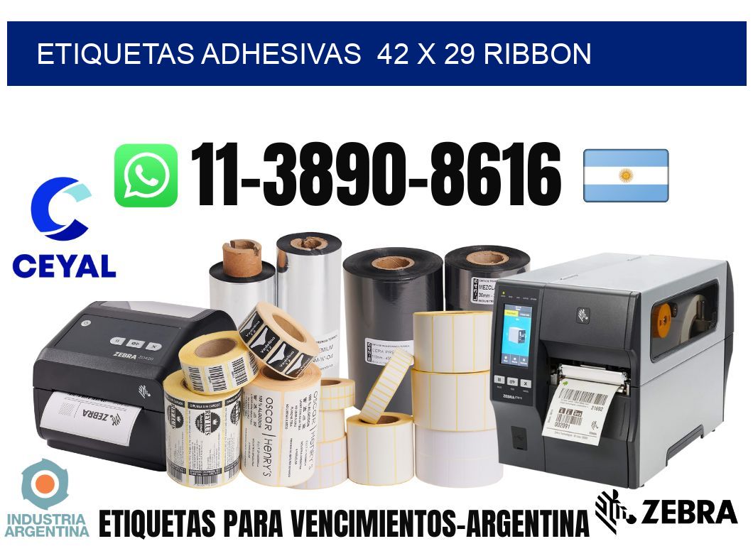 Etiquetas adhesivas 42 x 29 ribbon