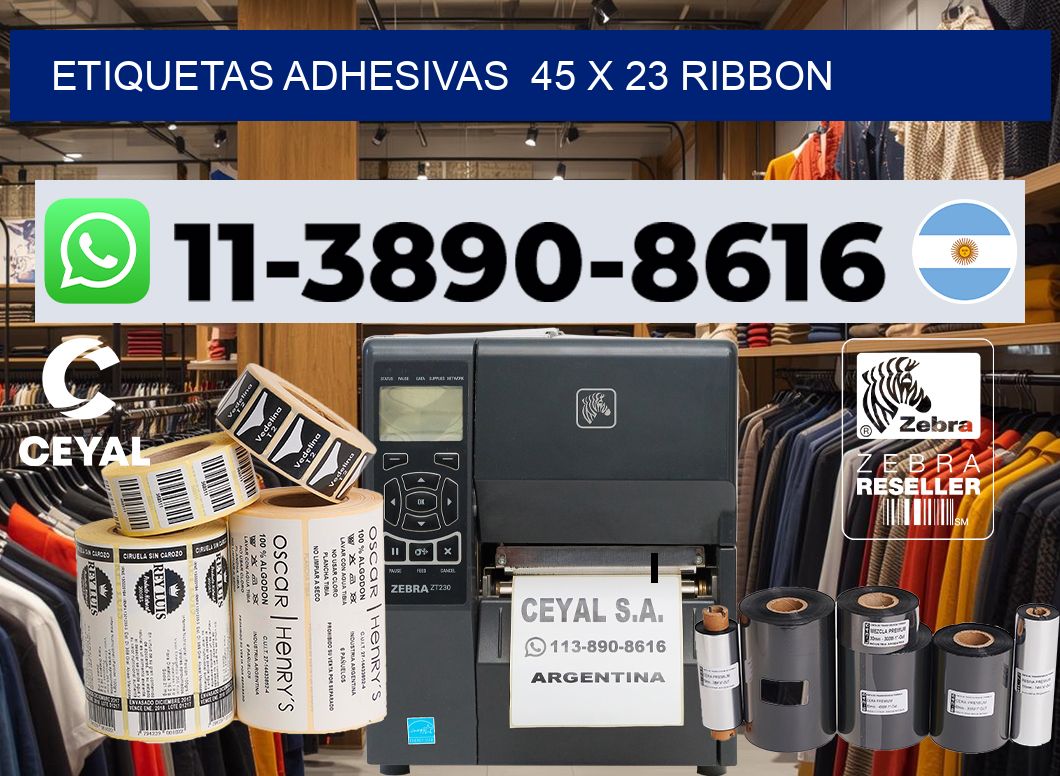 Etiquetas adhesivas 45 x 23 ribbon