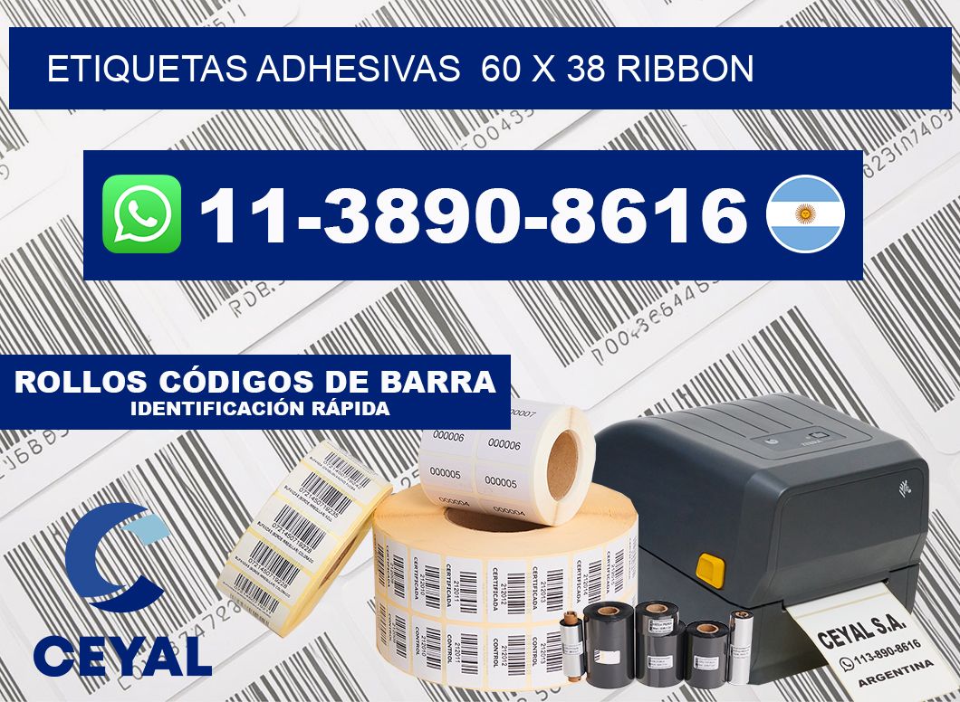 Etiquetas adhesivas  60 x 38 ribbon