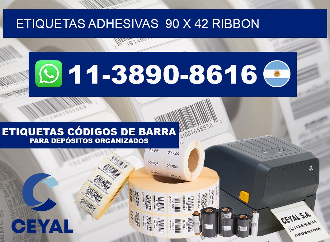 Etiquetas adhesivas  90 x 42 ribbon